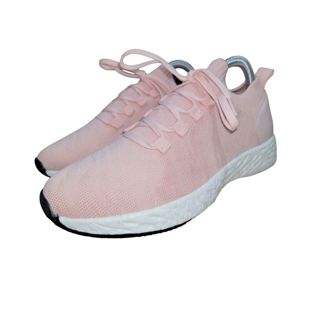 Antonio Melani Lia Ann Salmon Pink Knit Sneakers Comfort Walking Run Shoes 8.5M - Picture 2 of 11